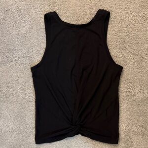 Athleta Black Sleeveless Twist Knot Top